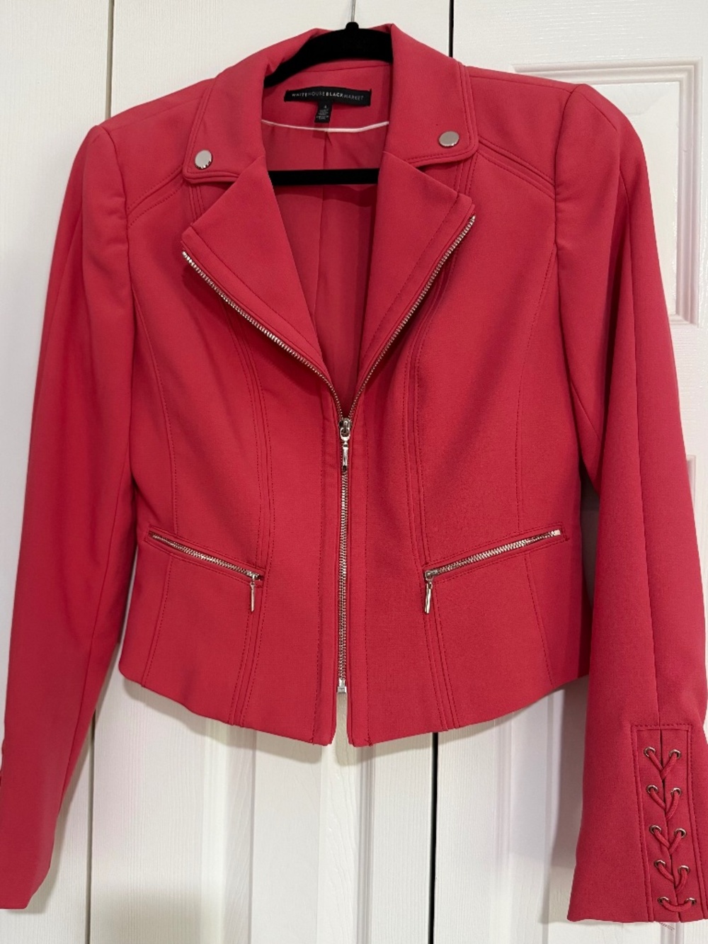 Coral Color Zipper Jacket
